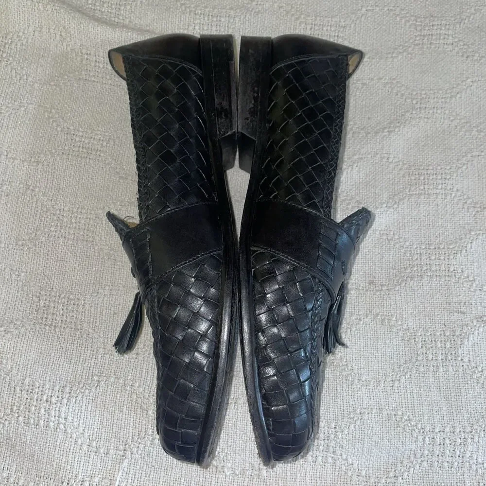 Cole Haan Men’s Dress Loafers Size 11 M Black Leather Weave Business Formal City